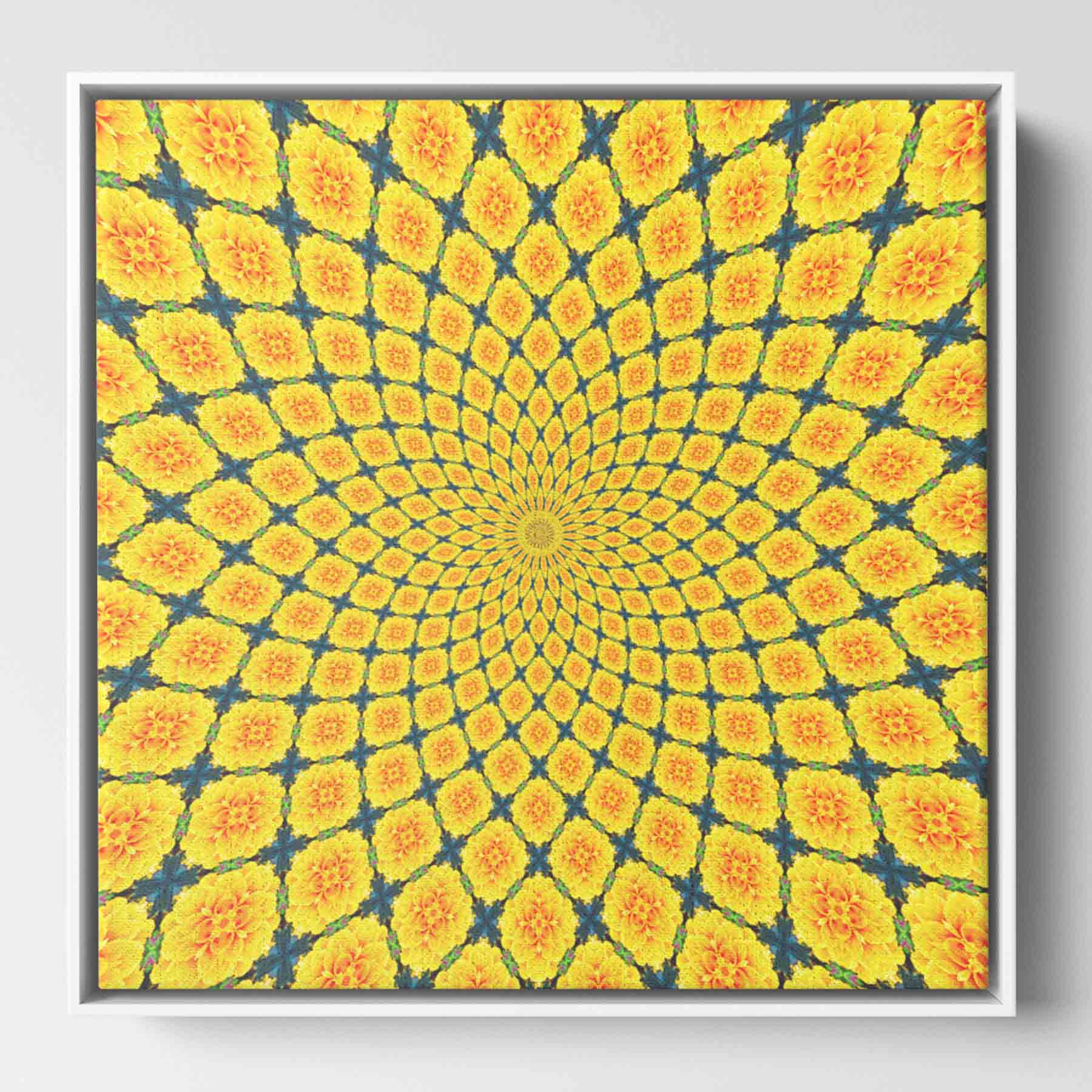 Flowers Of Life Vortex Square Framed Canvas (#2623)