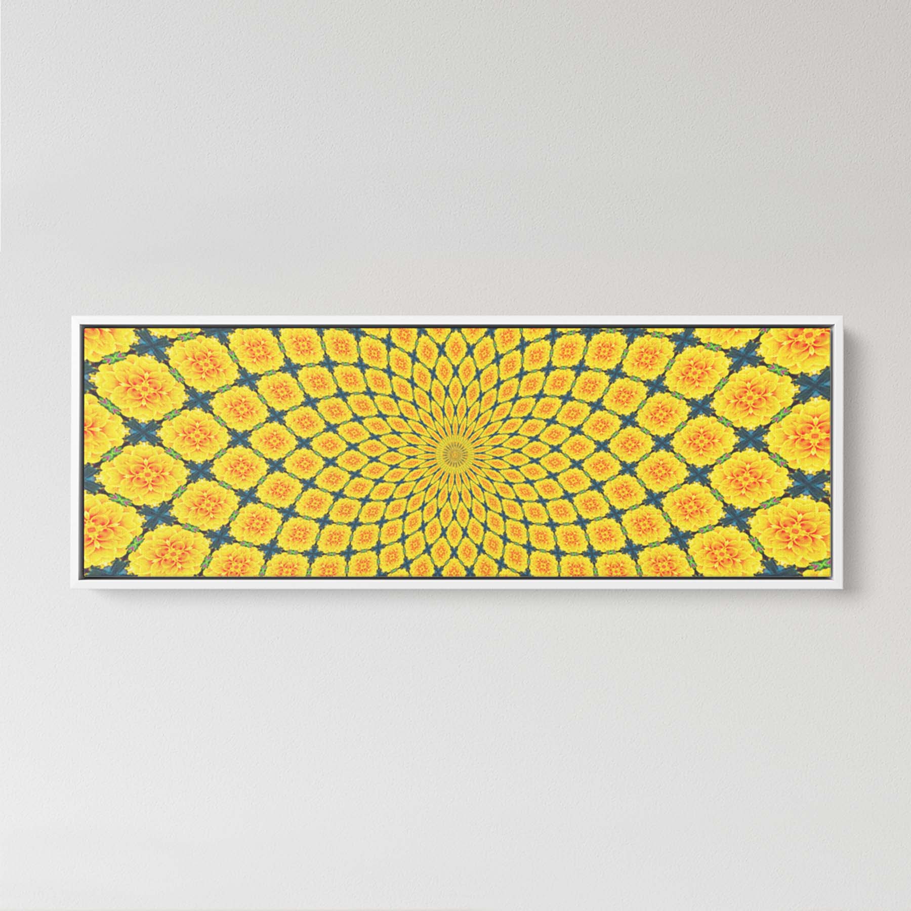 Flowers Of Life vortex - Panoramic Framed Canvas(#2623)