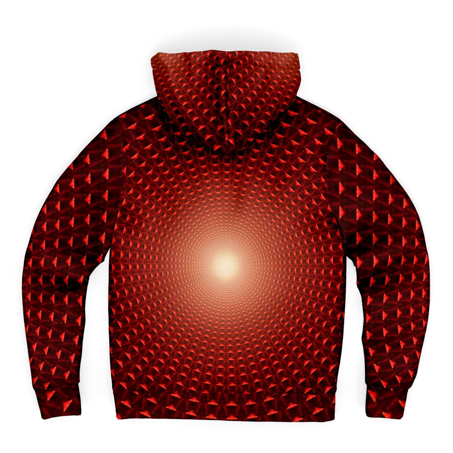 Red Meditation Mandala Micofleece Zip Hoodie (#4095)