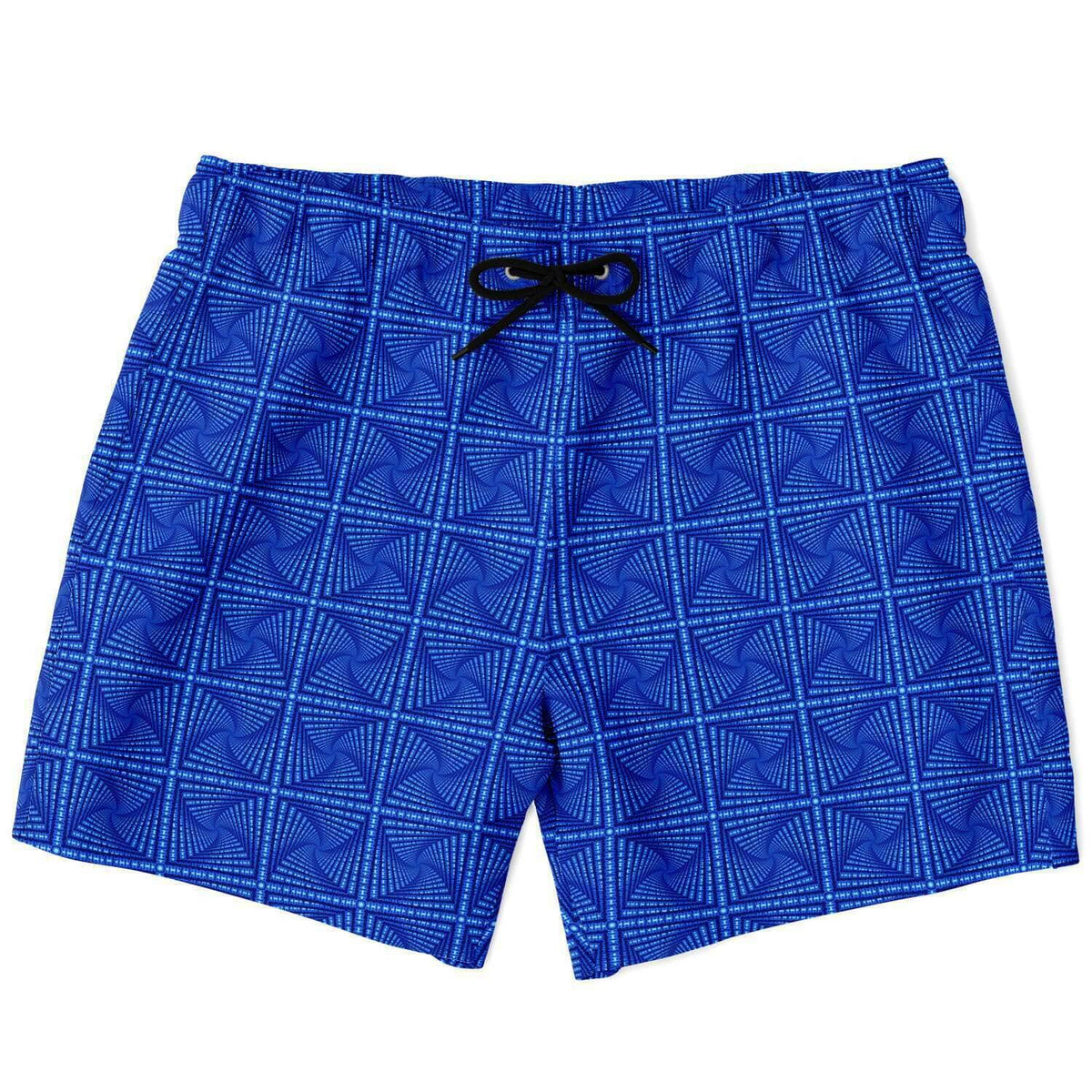Majestic Blue Fractals Swimming Trunks (#5382)