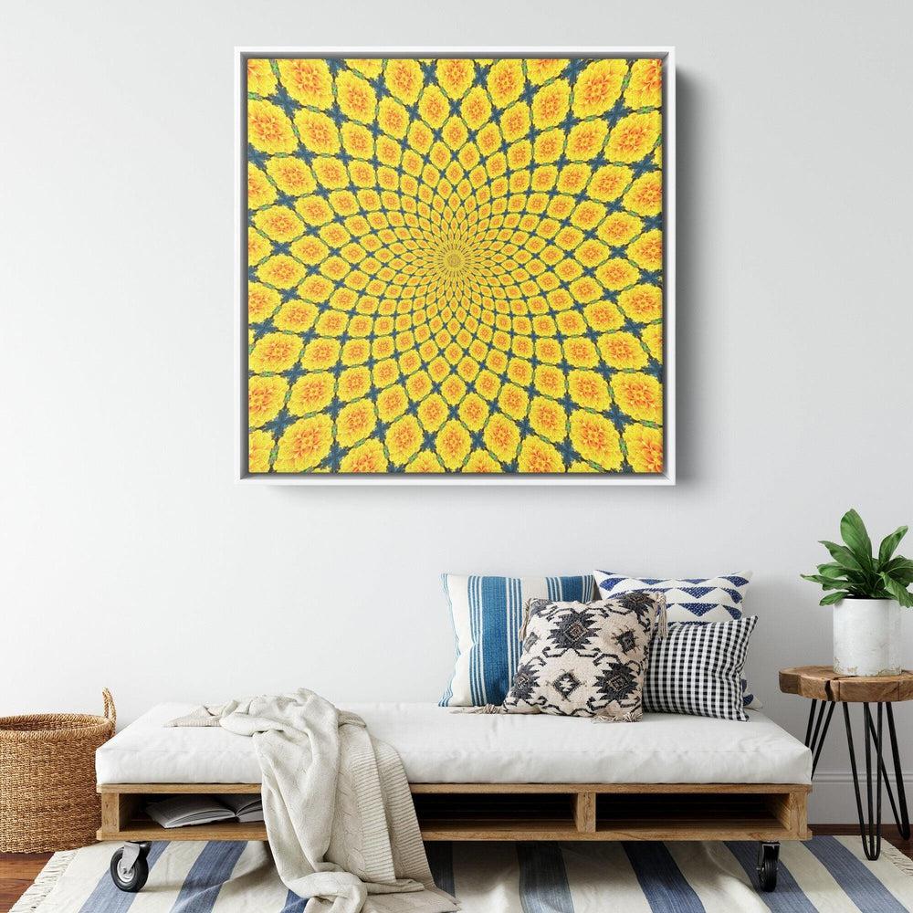 Flowers Of Life Vortex Square Framed Canvas (#2623)