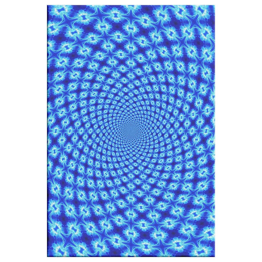 Trippy Blue Rectangle Canvas Wrap (#4272)